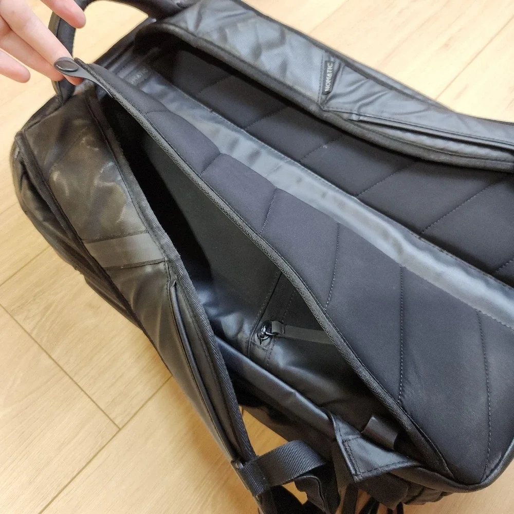 Nomatic Black Travel Laptop Backpack Bag Water Resistant PVC Mens Daypack